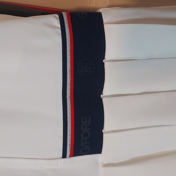 G/FORE RACERBACK STRETCH OPS PLEATED TENNIS DRESS WITH SHORT In Snow - Picture 11 of 16